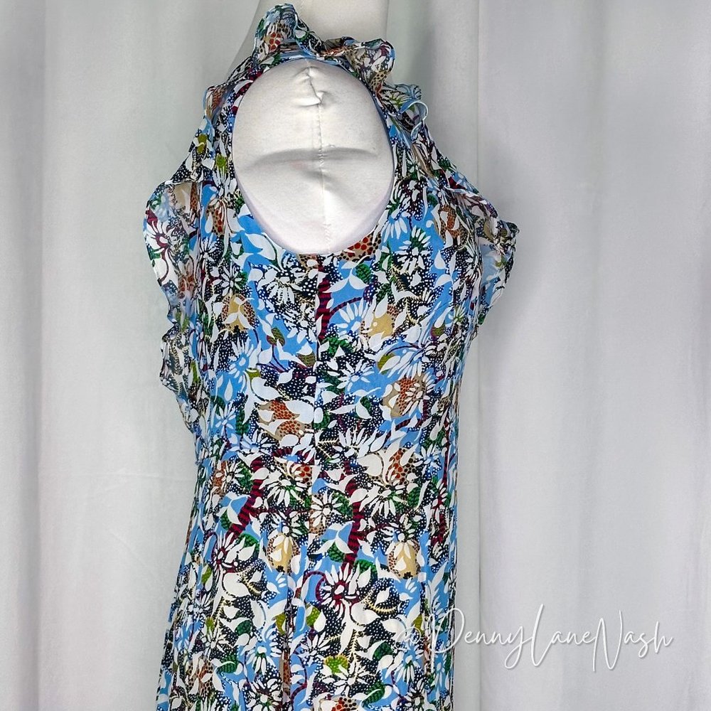 Saloni Floral Silk Holly Margerite Midi Dress - Picture 8 of 16